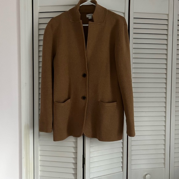 J. Crew Jackets & Blazers - J. Crew Camel Cotton Blazer Jacket